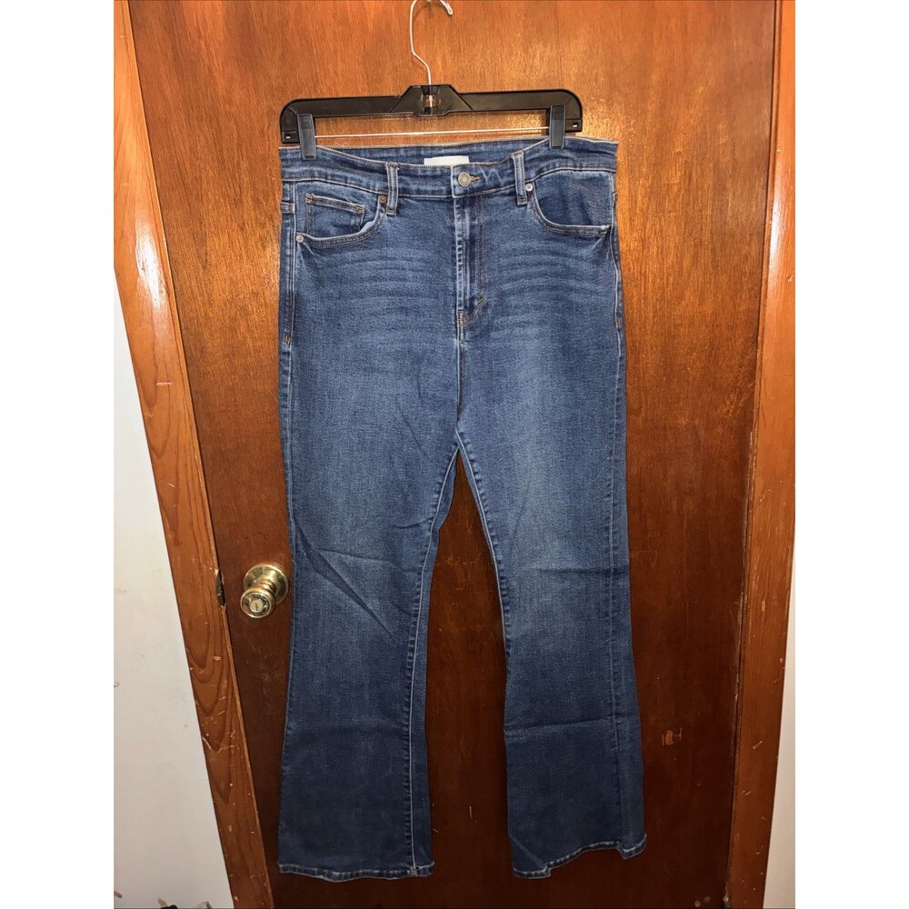 Habitual Women’s Casey Wide Leg Denim Blue Jeans Size 12/31 High Rise